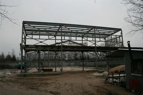 Steel frame going up