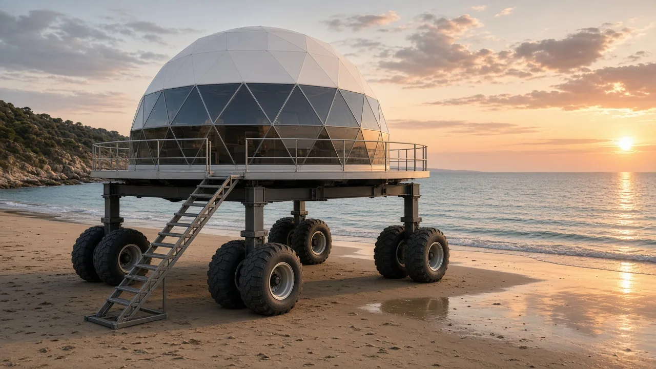 Visualisation: on the beach at sunset